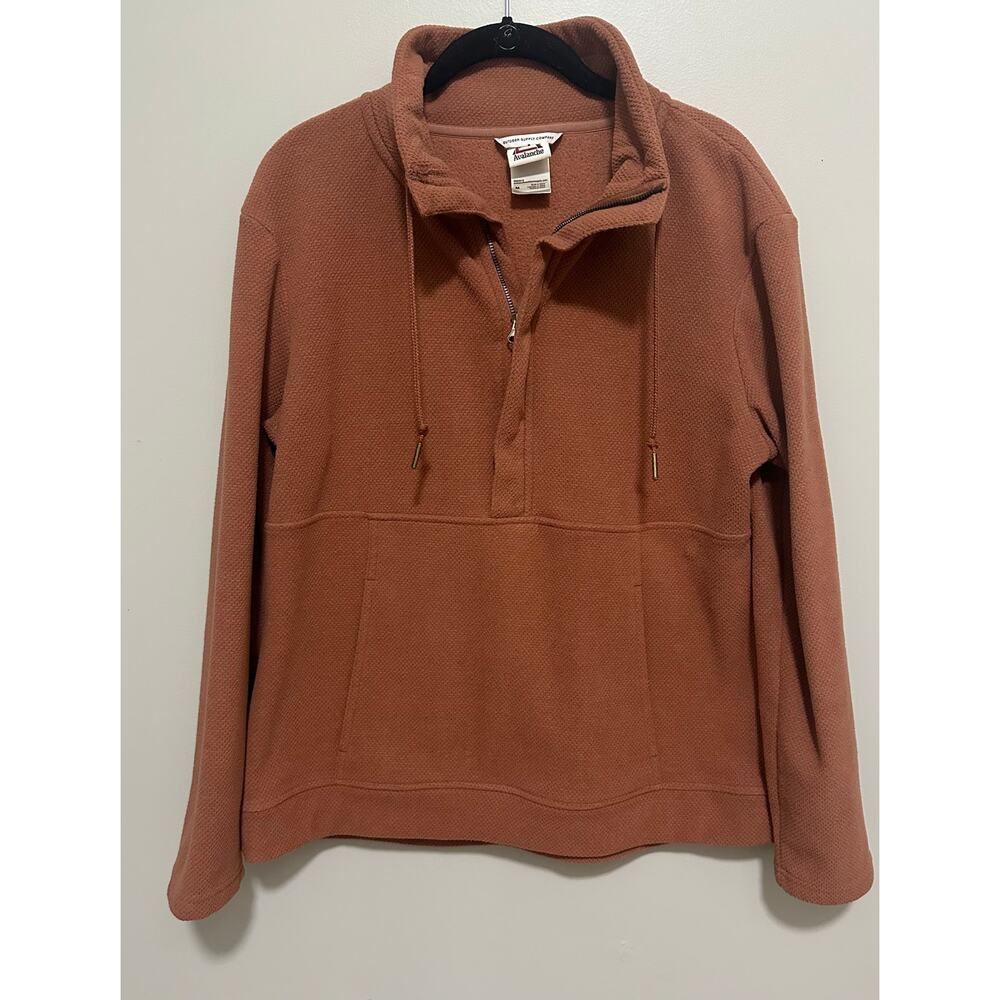 Avalanche Womens Pullover Burnt Orange Sweatshirt/Fleece  Quarter Zip Medium